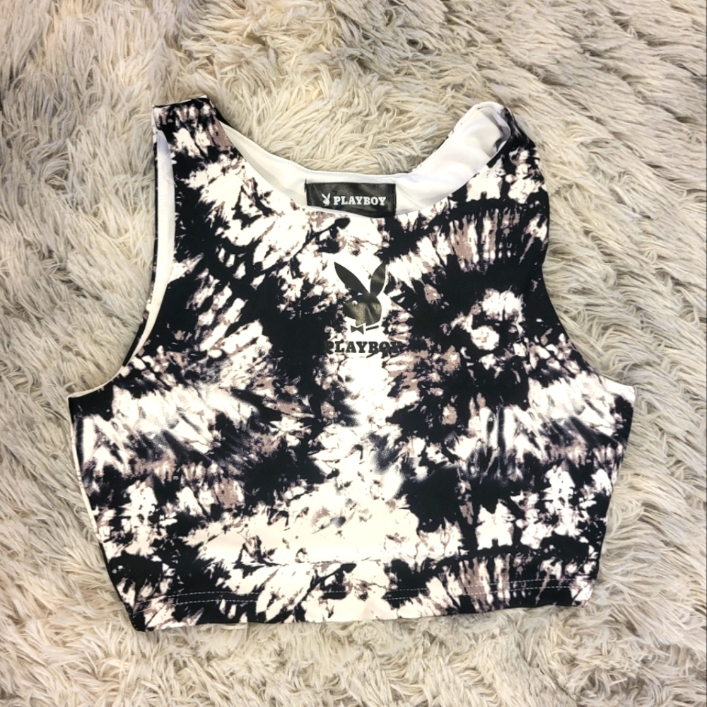 Nwot Playboy Tye Dye crop top